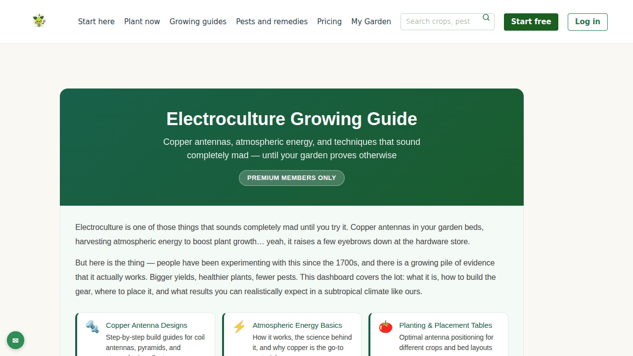 Electroculture: The Copper Antenna Guide, and What the Evidence Actually Says