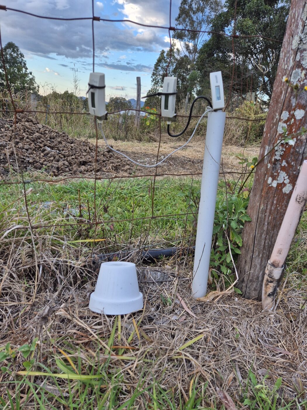 37°C In The Air, 21°C At 20cm: Reading Three Soil Sensors On A Fence