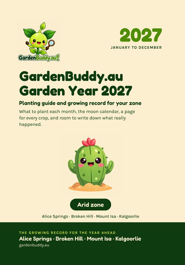 Front cover of GardenBuddy.au Garden Year 2027, Arid zone edition