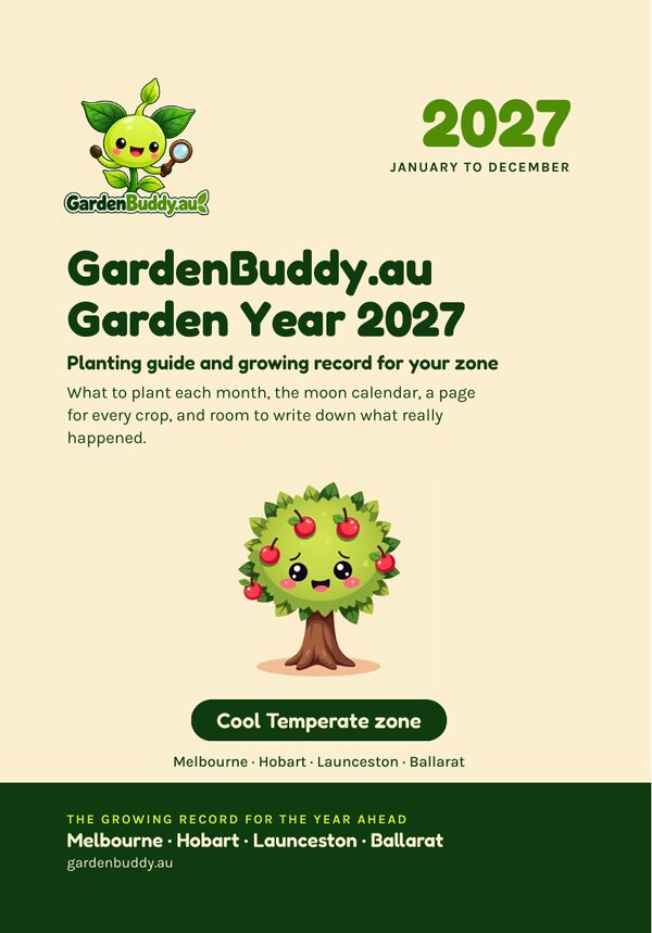 Front cover of GardenBuddy.au Garden Year 2027, Cool Temperate zone edition