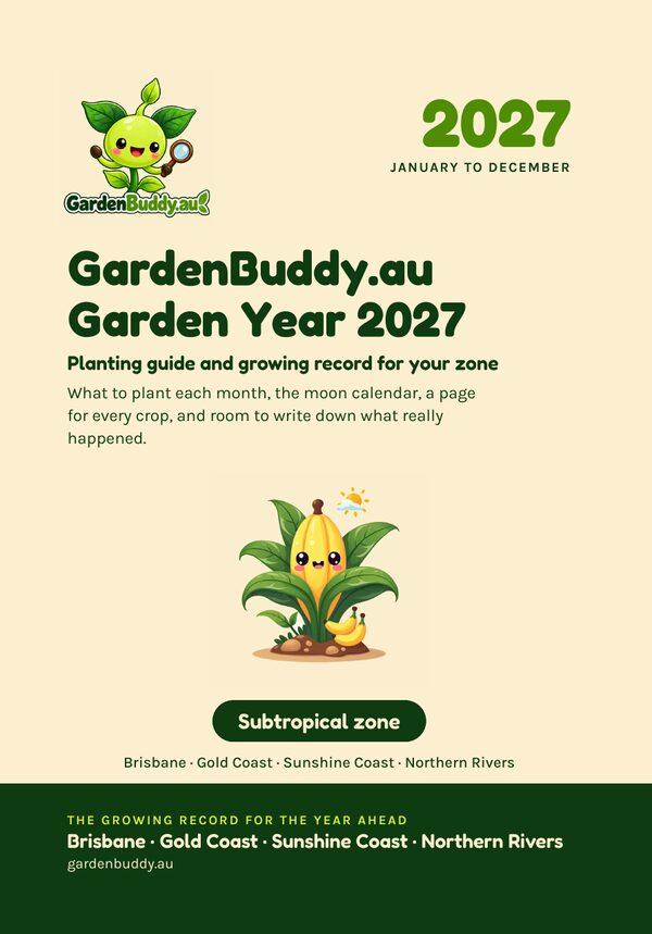 Front cover of GardenBuddy.au Garden Year 2027, Subtropical zone edition