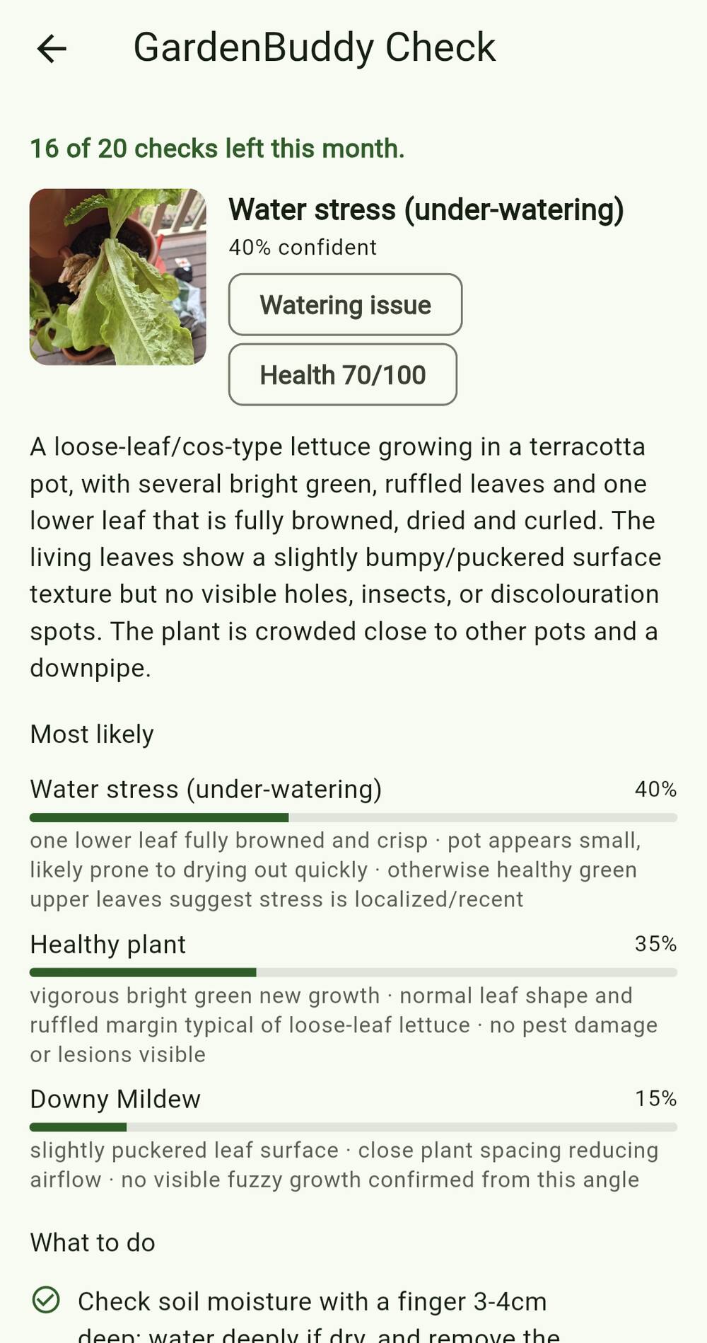 GardenBuddy Check Now Remembers Every Photo You Send It