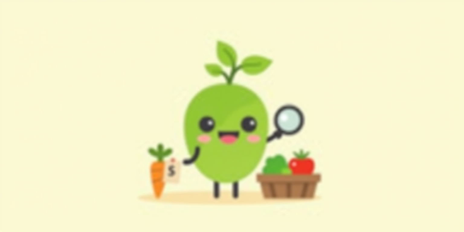 Buddy comparing supermarket vegetable prices
